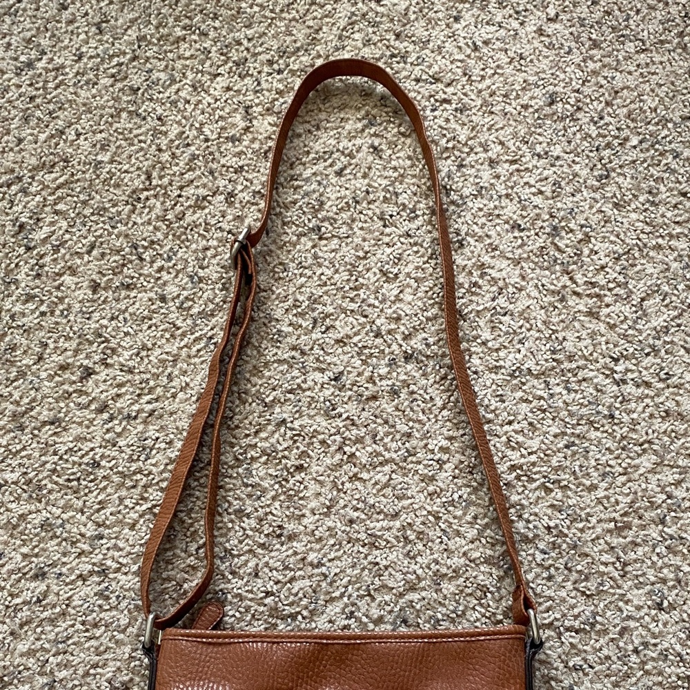 Tan and Blue Crossbody Bag - Picture 3 of 13